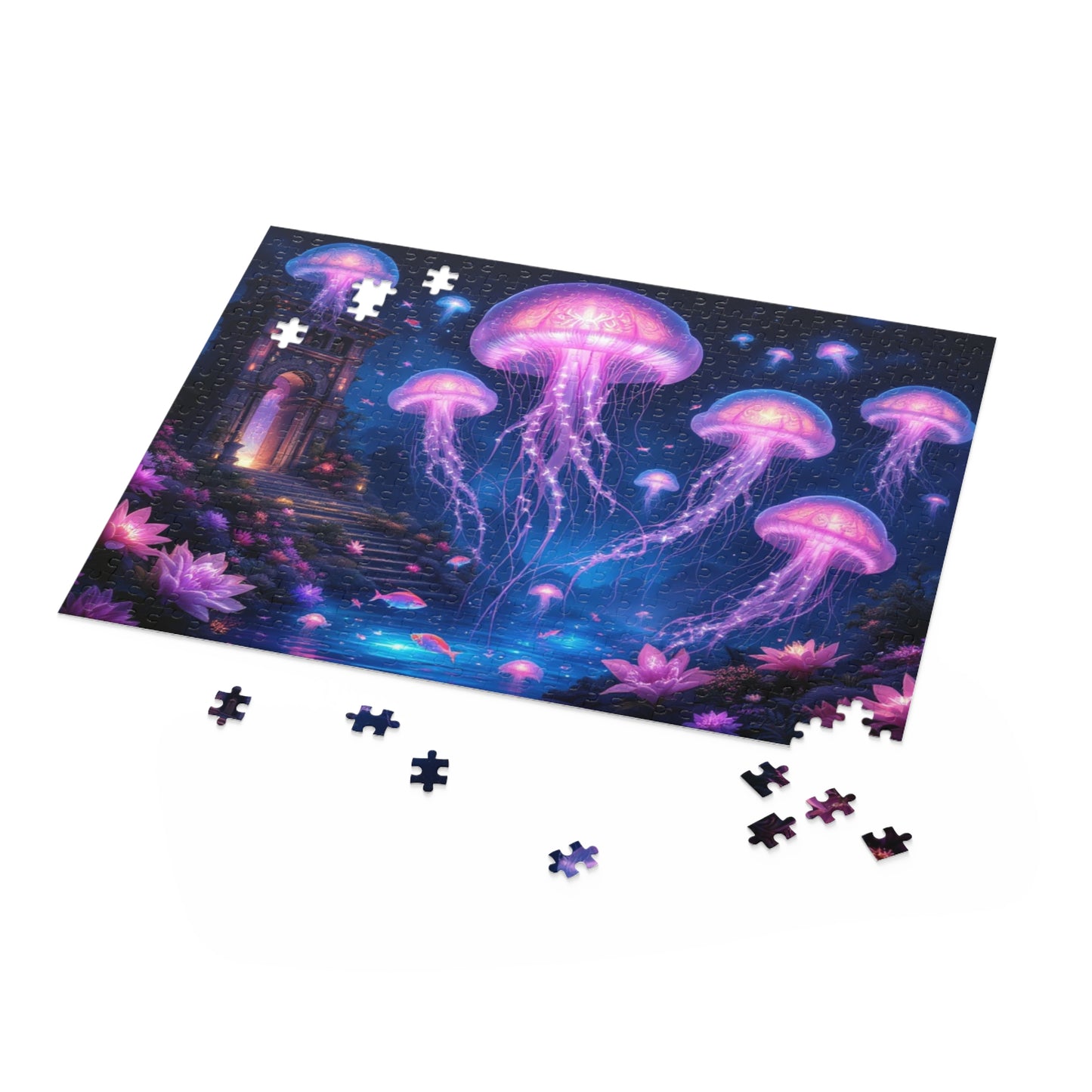 Colorful Jellyfish Puzzle | 120-500 Pieces | Hippsey Creations