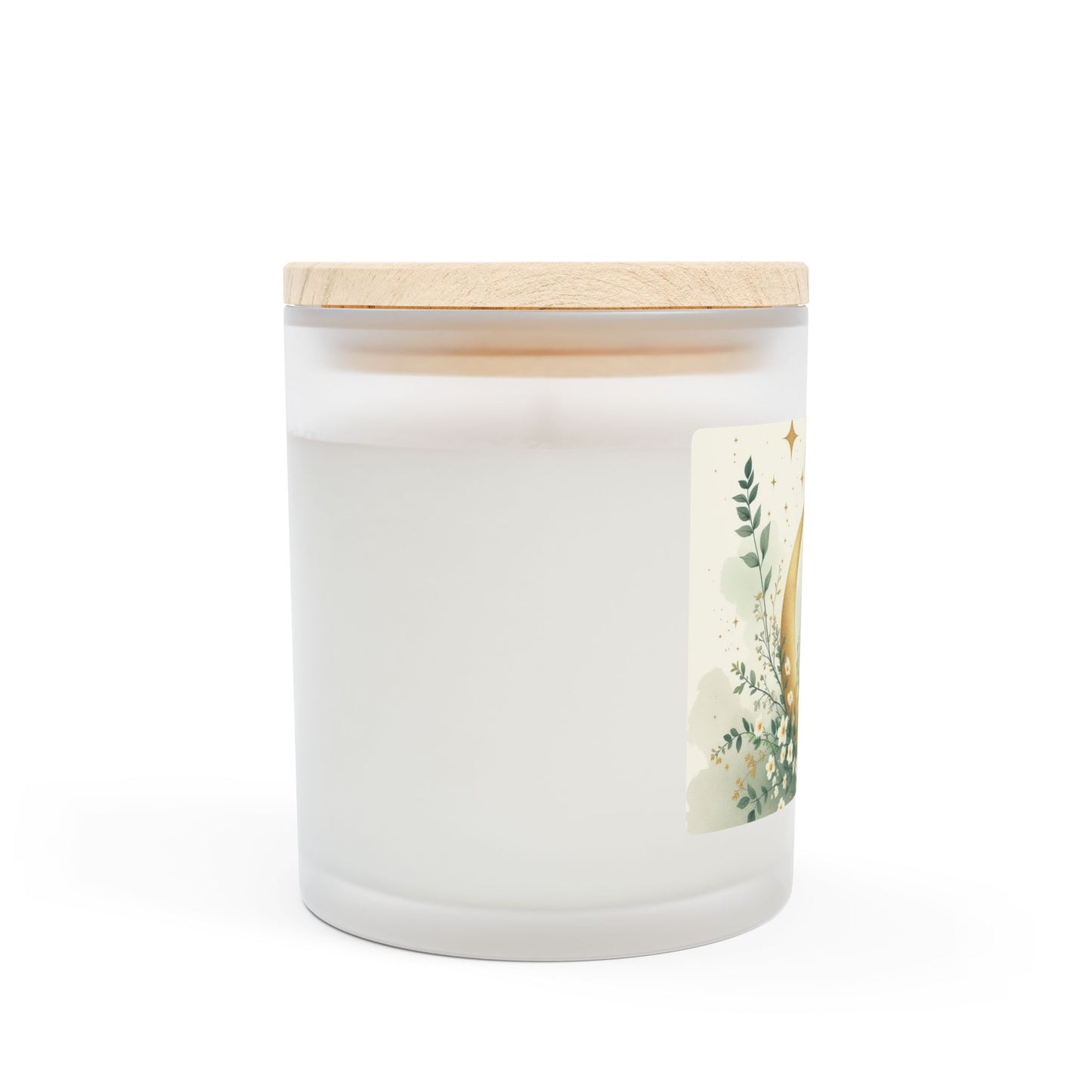 Green Moon Wooden Wick Candle | 11oz Coconut-Soy | Hippsey Creations