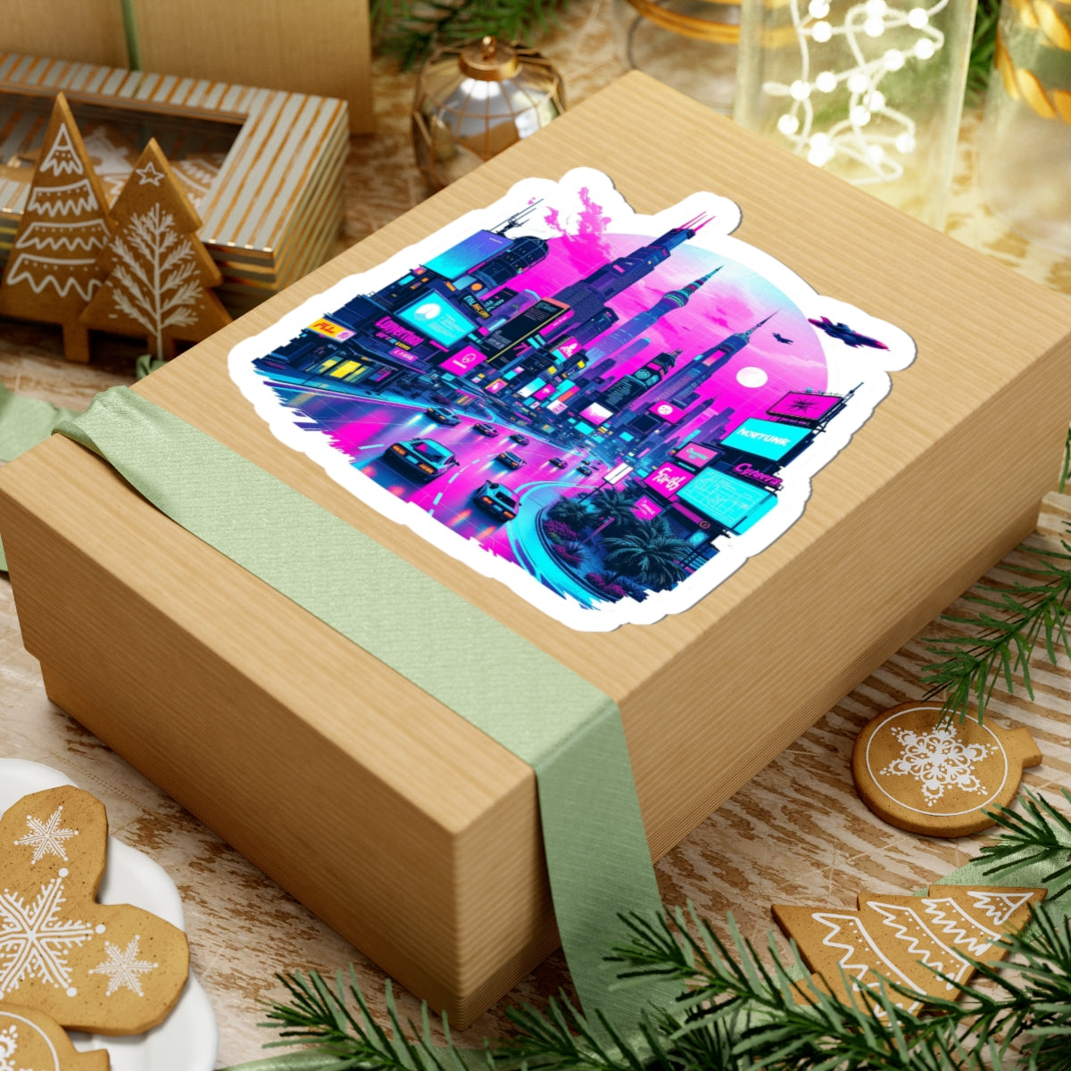 Neon Metropolis Sticker | Kiss-Cut Design | Hippsey Creations