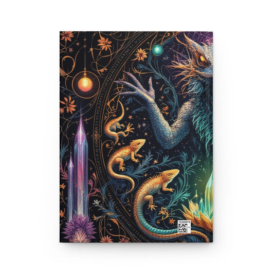 Mystical Lizard Lore Hardcover Journal | 5x8 150 Pages | Hippsey Creations