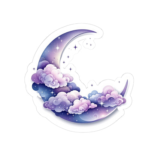 Cosmic Moon Sticker | Kiss-Cut Design | Hippsey Creations