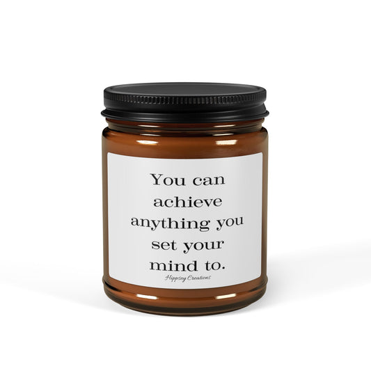 Mindset Achievement Soy Candle | 4oz & 9oz Amber Glass | Hippsey Creations