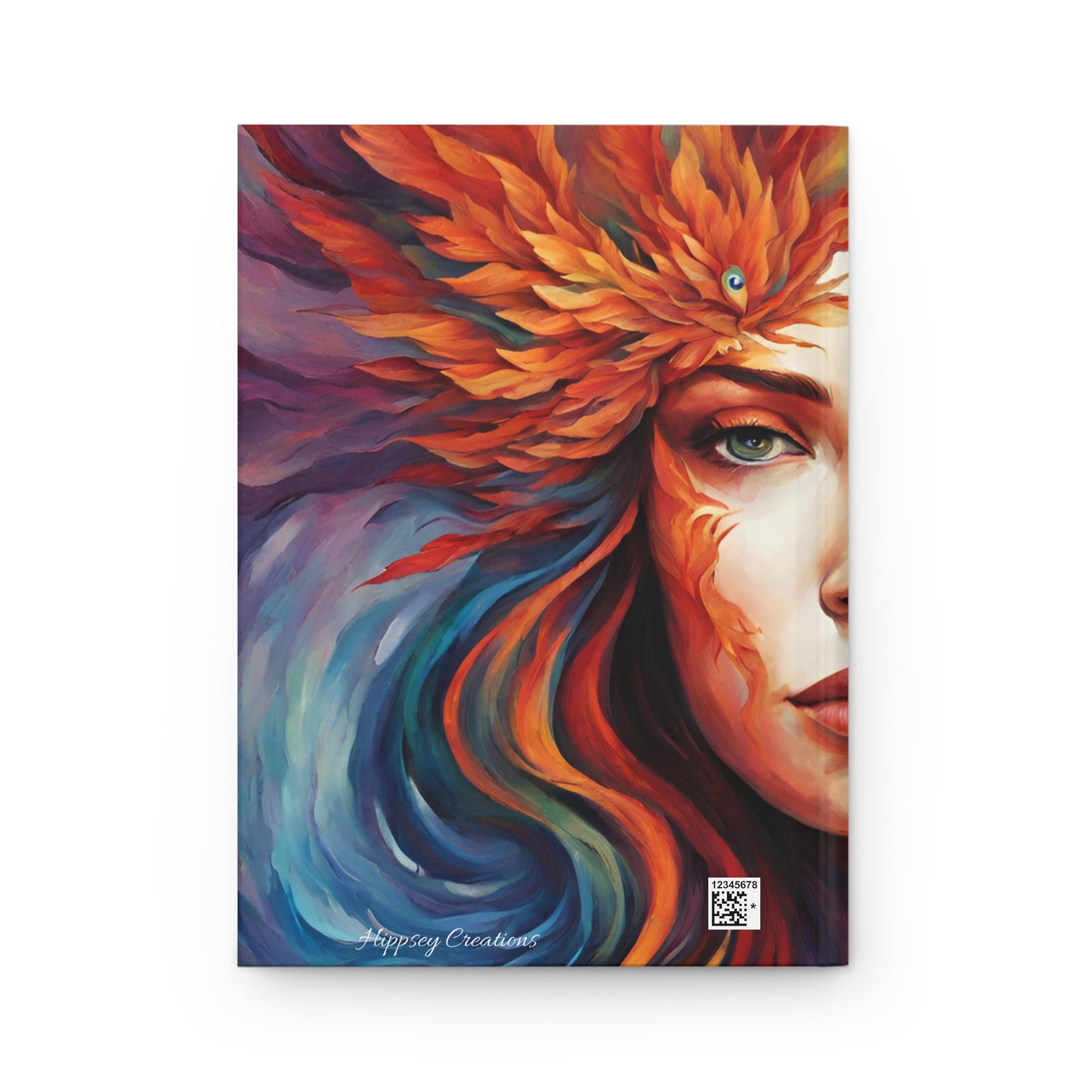 Phoenix Woman Hardcover Journal – 5.75x8 Lined Pages, Empowering Phoenix Design