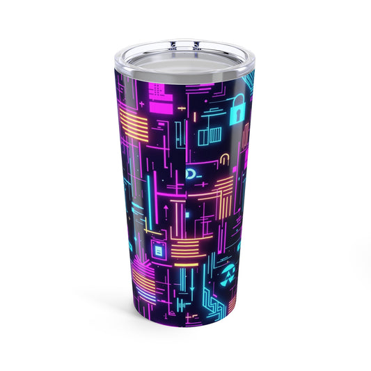 Neon Circuit Tumbler | 20oz Cyberpunk Tech | Hippsey Creations