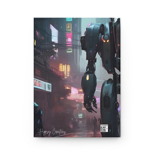 Robotic Rhythms Hardcover Journal | 5x8 150 Pages | Hippsey Creations Harmony Design