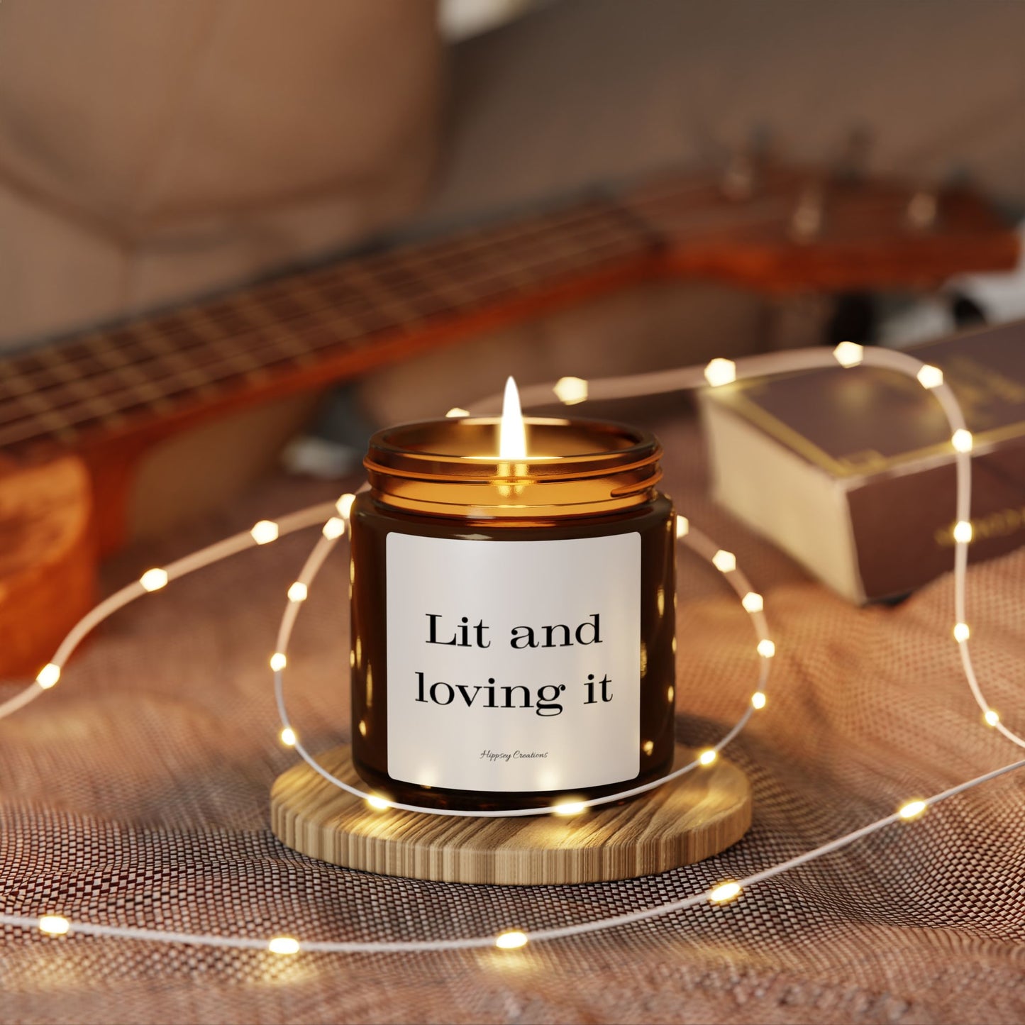 Radiant Joy Soy Candle | 4oz & 9oz Amber Glass | Hippsey Creations