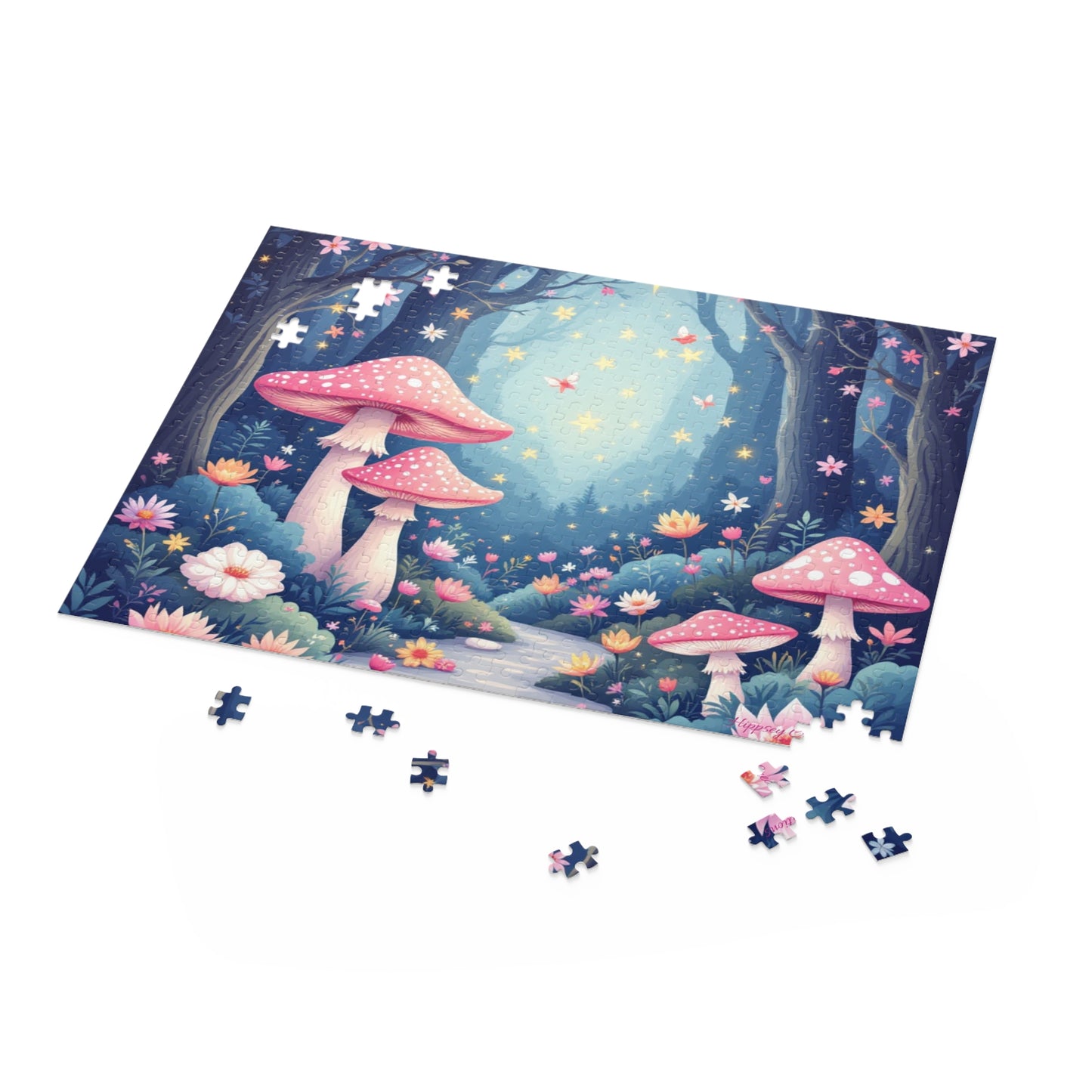 Whimsical Mushroom Puzzle | 120-500 Pieces | Hippsey Creations