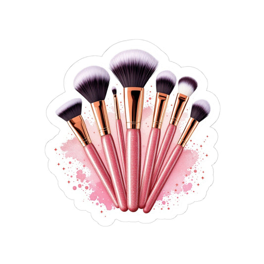 Cosmetic Brush Sticker | Kiss-Cut Decal | Hippsey Creations for Beauty Lovers