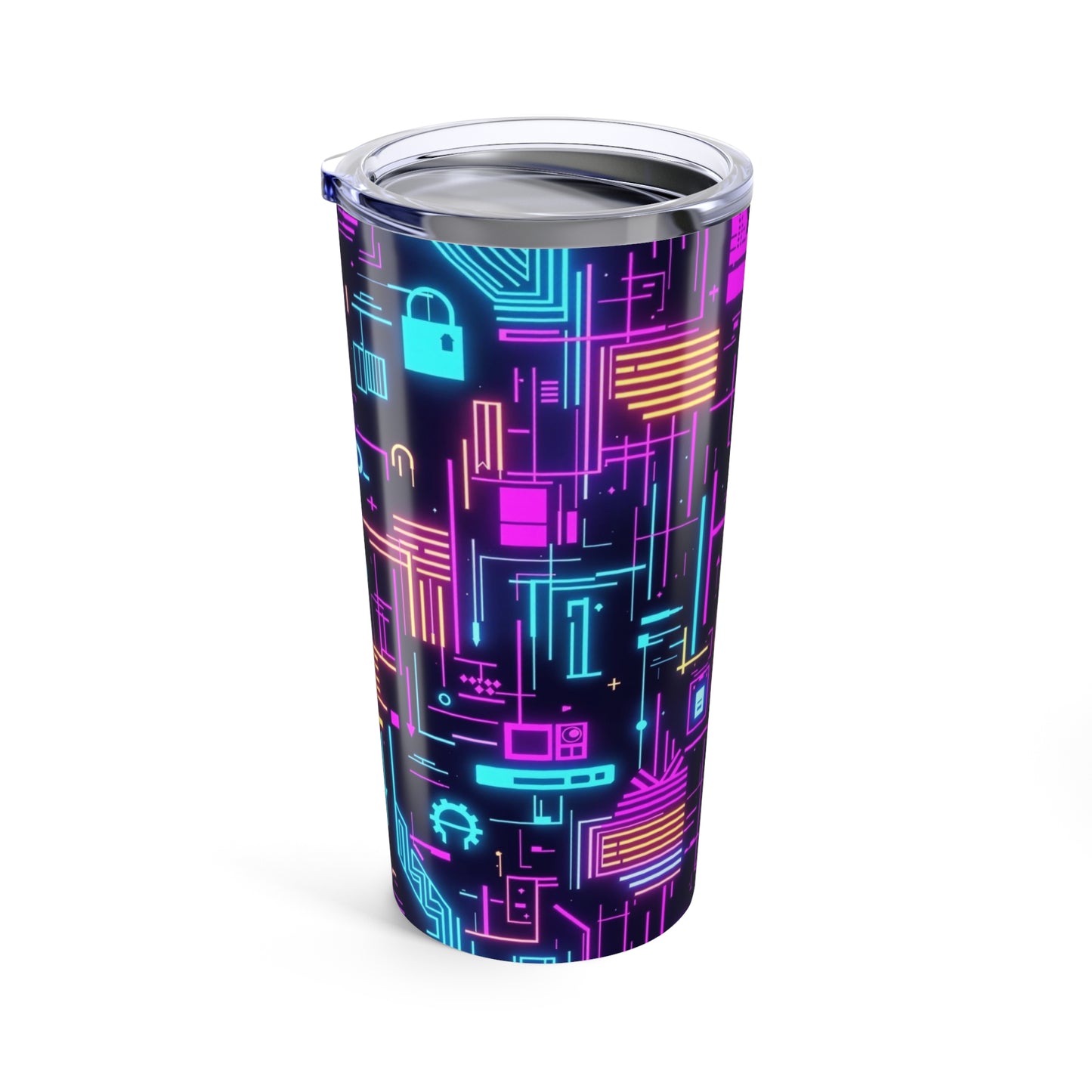 Neon Circuit Tumbler | 20oz Cyberpunk Tech | Hippsey Creations