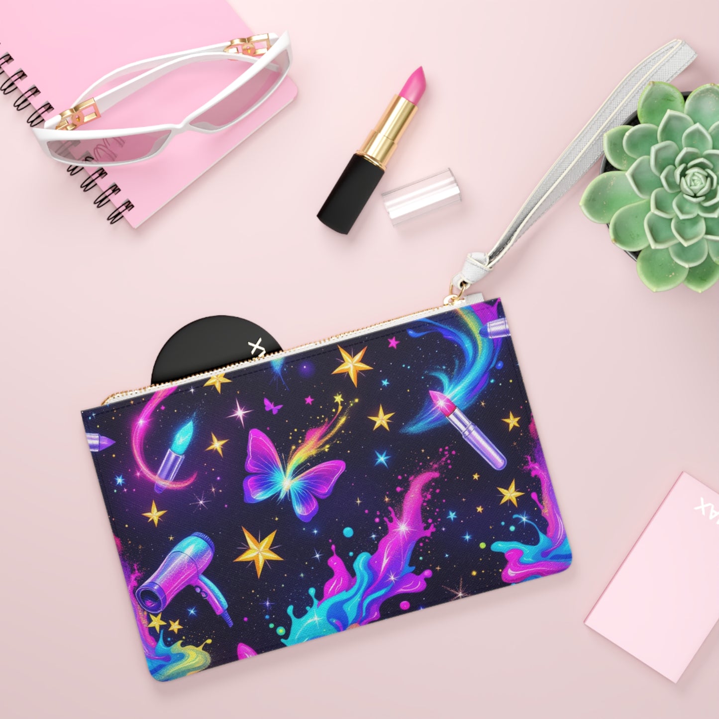 Cosmic Makeup Clutch Bag | Vegan Leather | Hippsey Creations