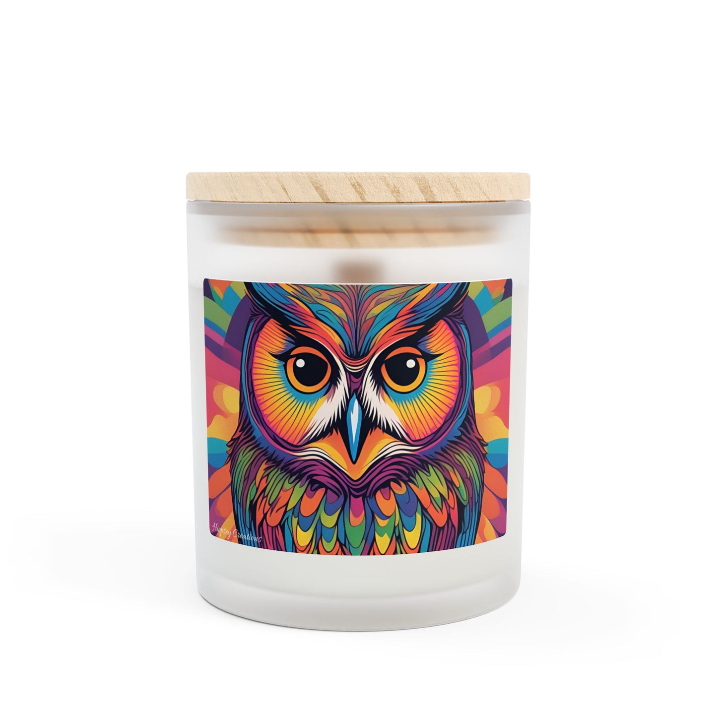Owl Wisdom Soy Candle | 11oz Frosted Glass | Hippsey Creations