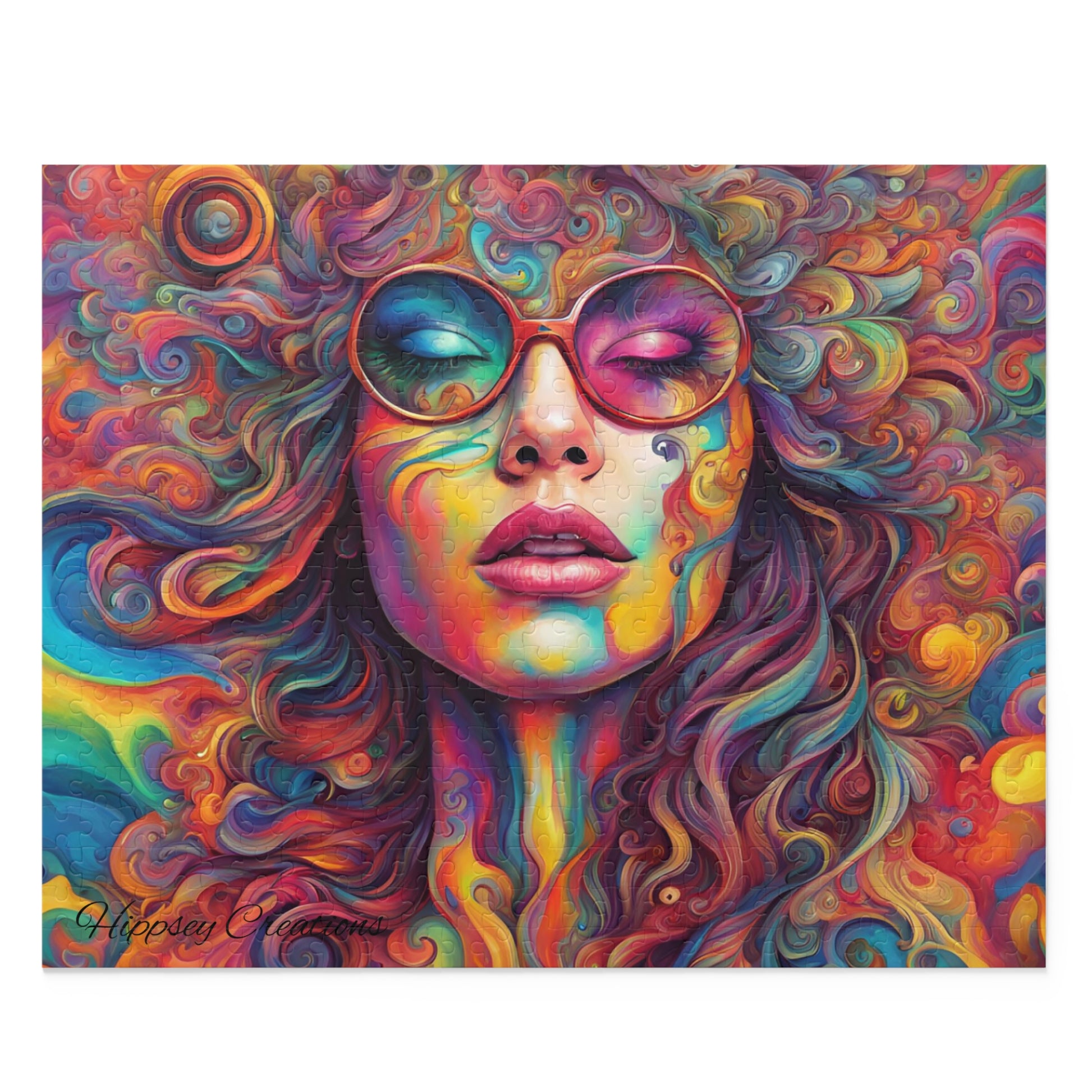 Psychedelic Palette Puzzle (120, 252, 500-Piece) - Hippsey Creations