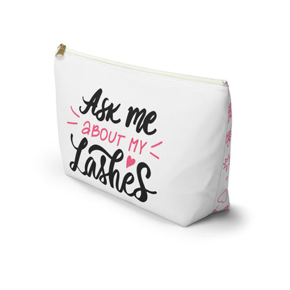 Pink Glam Studio Ask Me About My Lashes Pouch | T-Bottom | Hippsey Creations
