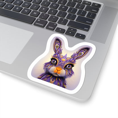 Colorful Rabbit Sticker | Kiss-Cut Design | Hippsey Creations