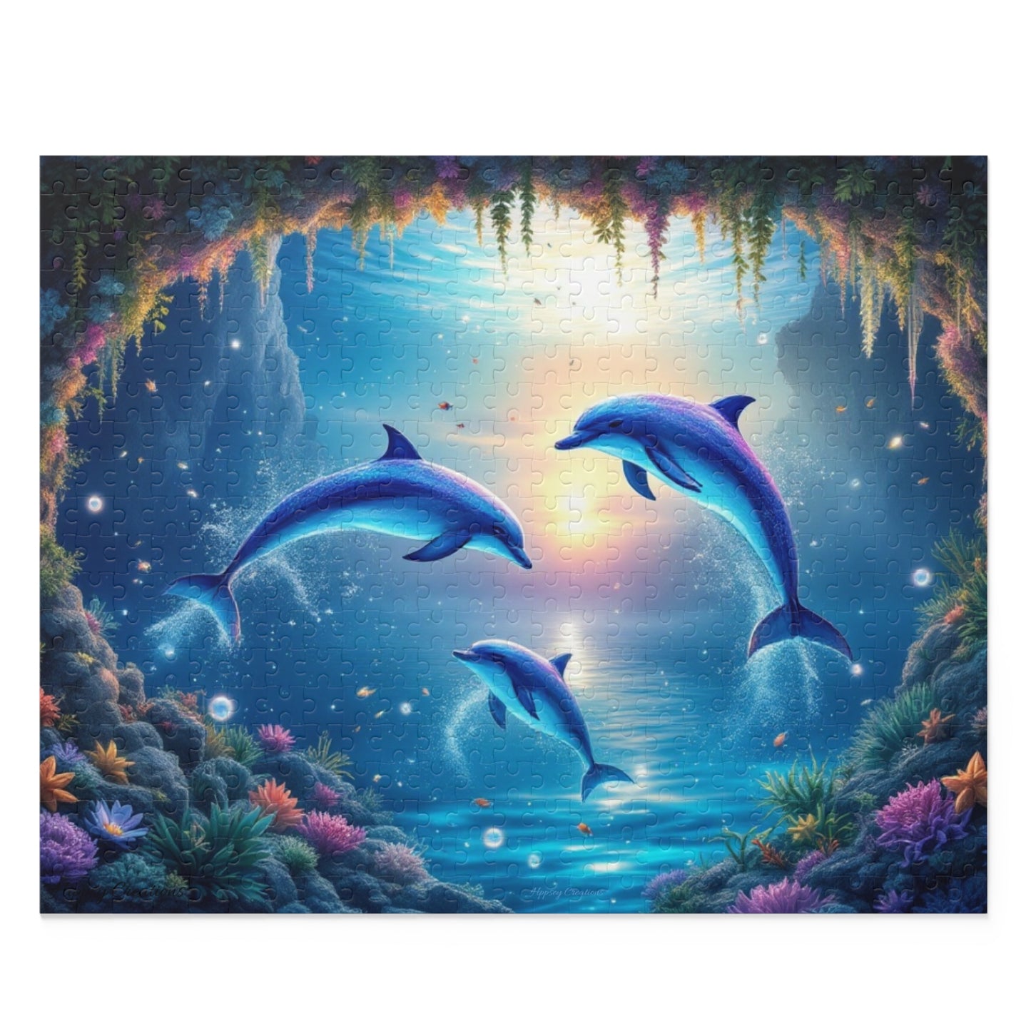 Ocean Bliss Dolphin Puzzle | 120-500 Pieces | Hippsey Creations