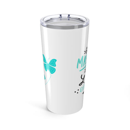 Spa Teal Luxe Goodbye Mascara Tumbler | 20oz Stainless Steel | Hippsey Creations