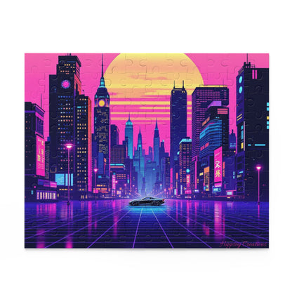 Neon City Puzzle | 120-500 Pieces | Hippsey Creations