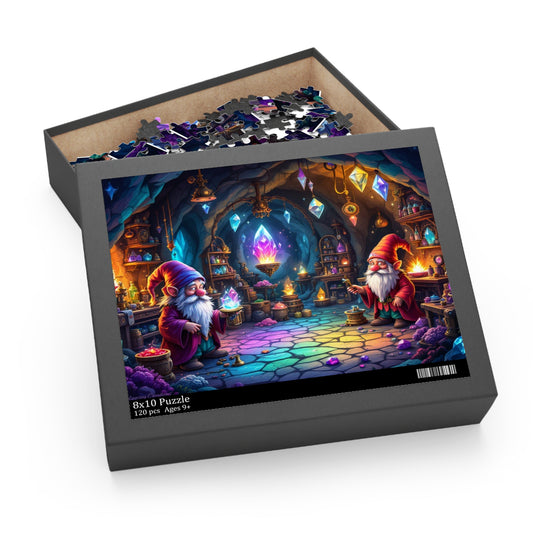Enchanted Gnome Crystal Puzzle | 120-500 Pieces | Hippsey Creations