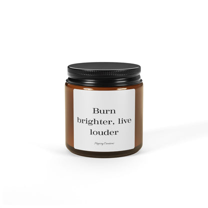 Empowerment Glow Soy Candle | 4oz & 9oz Amber Glass | Hippsey Creations
