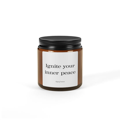 Inner Peace Soy Candle | 4oz & 9oz Amber Glass | Hippsey Creations
