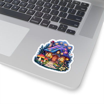 Whimsical Cottage Sticker | Kiss-Cut Design | Hippsey Creations