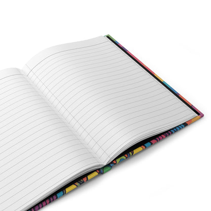 Vibrant Owl Hardcover Journal – 5.75x8 Lined Pages, Whimsical Owl Design