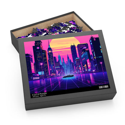 Neon City Puzzle | 120-500 Pieces | Hippsey Creations