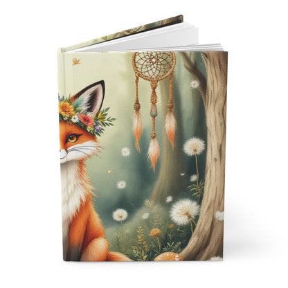 Whimsical Fox Hardcover Journal | 5x8 150 Pages | Hippsey CreationsDesign | Hippsey Creations