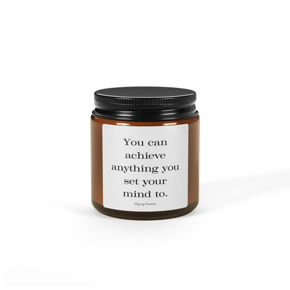 Mindset Achievement Soy Candle | 4oz & 9oz Amber Glass | Hippsey Creations