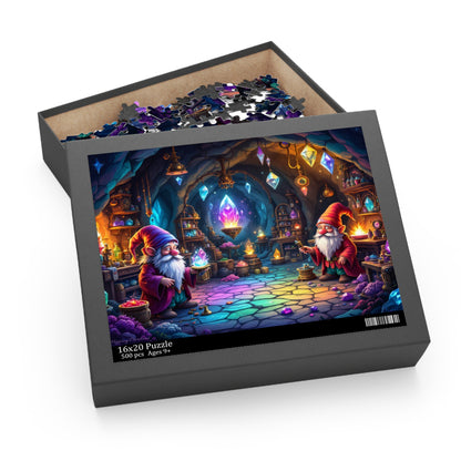 Enchanted Gnome Crystal Puzzle | 120-500 Pieces | Hippsey Creations