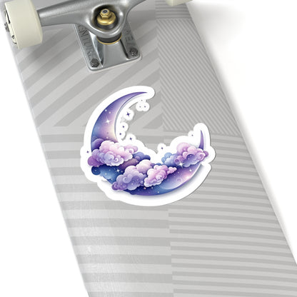 Cosmic Moon Sticker | Kiss-Cut Design | Hippsey Creations