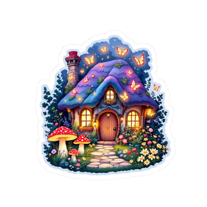 Whimsical Cottage Sticker | Kiss-Cut Design | Hippsey Creations