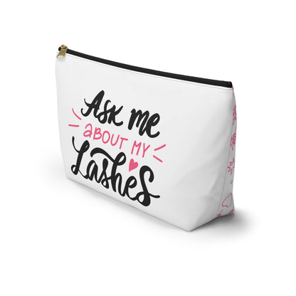 Pink Glam Studio Ask Me About My Lashes Pouch | T-Bottom | Hippsey Creations