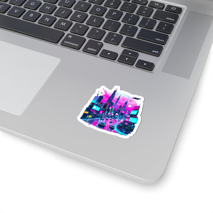 Neon Metropolis Sticker | Kiss-Cut Design | Hippsey Creations