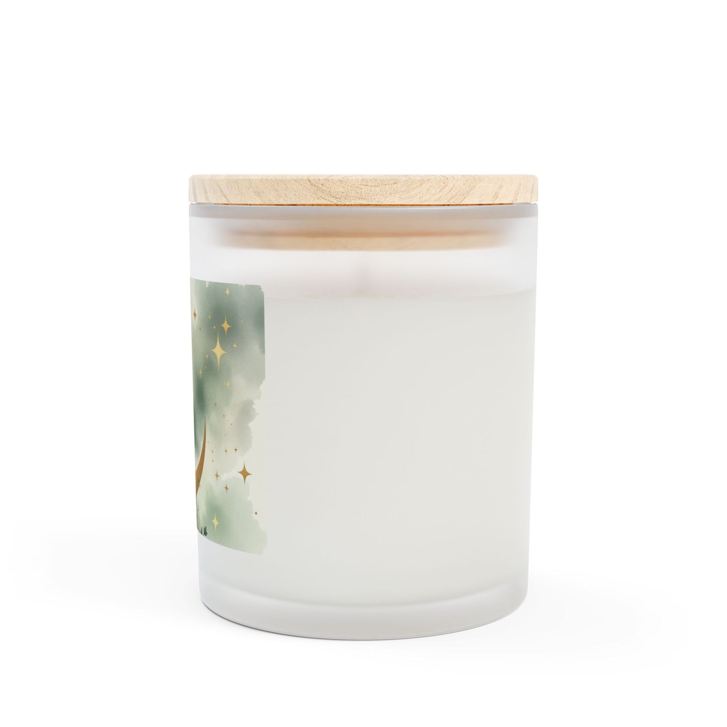 Green Moon Wooden Wick Candle | 11oz Coconut-Soy | Hippsey Creations