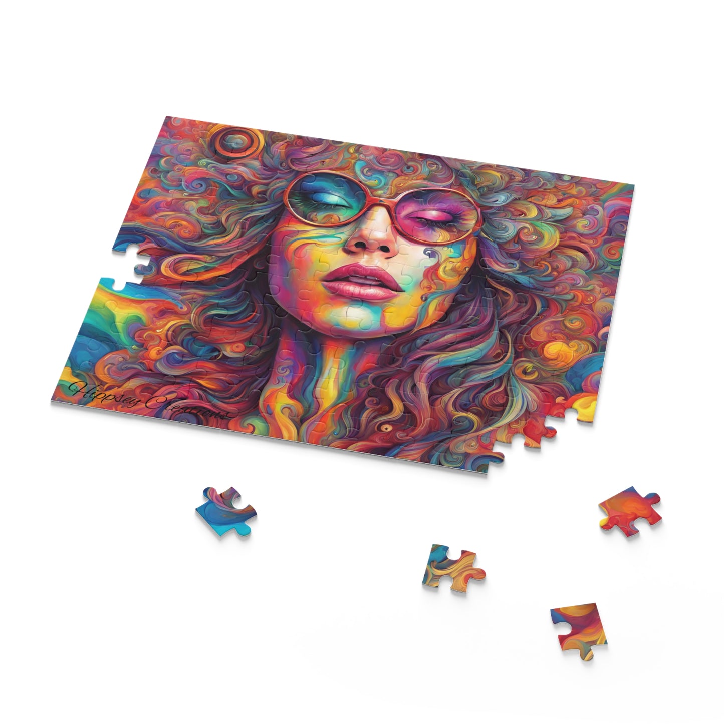 Psychedelic Palette Puzzle (120, 252, 500-Piece) - Hippsey Creations