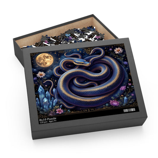 Serpentine Elegance Puzzle | 120-500 Pieces | Hippsey Creations
