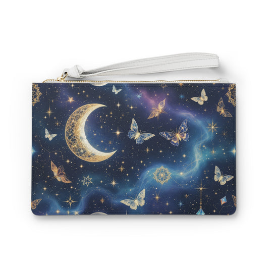 Celestial Butterfly Clutch Bag | Vegan Leather | Hippsey Creations