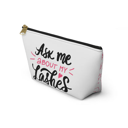 Pink Glam Studio Ask Me About My Lashes Pouch | T-Bottom | Hippsey Creations