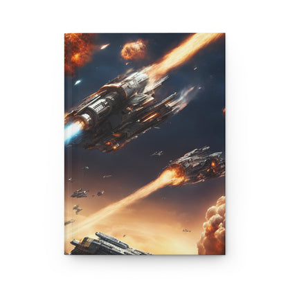 Stellar Fleet Logbook Hardcover Journal | 5x8 150 Pages | Hippsey Creations