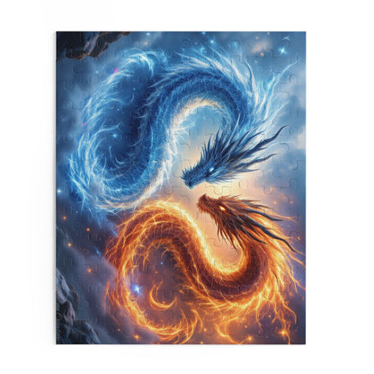 Fire and Ice Dragon Puzzle | 120-500 Pieces | Hippsey Creations