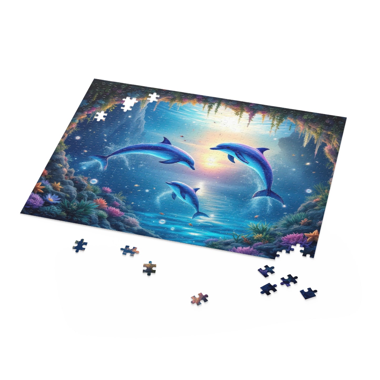 Ocean Bliss Dolphin Puzzle | 120-500 Pieces | Hippsey Creations