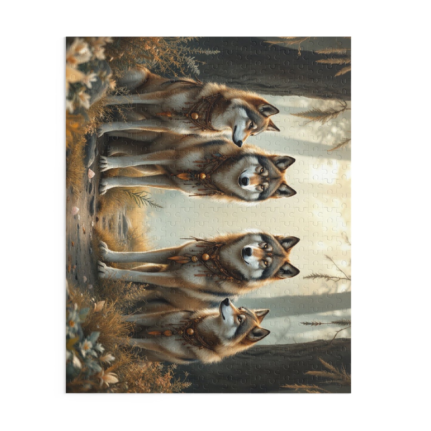Majestic Wolf Puzzle | 120-500 Pieces | Hippsey Creations