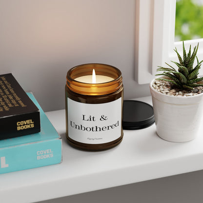 Unbothered Vibes Soy Candle | 4oz & 9oz Amber Glass | Hippsey Creations