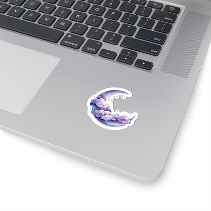 Cosmic Moon Sticker | Kiss-Cut Design | Hippsey Creations