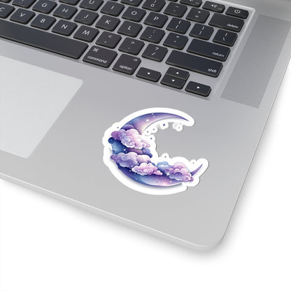 Cosmic Moon Sticker | Kiss-Cut Design | Hippsey Creations