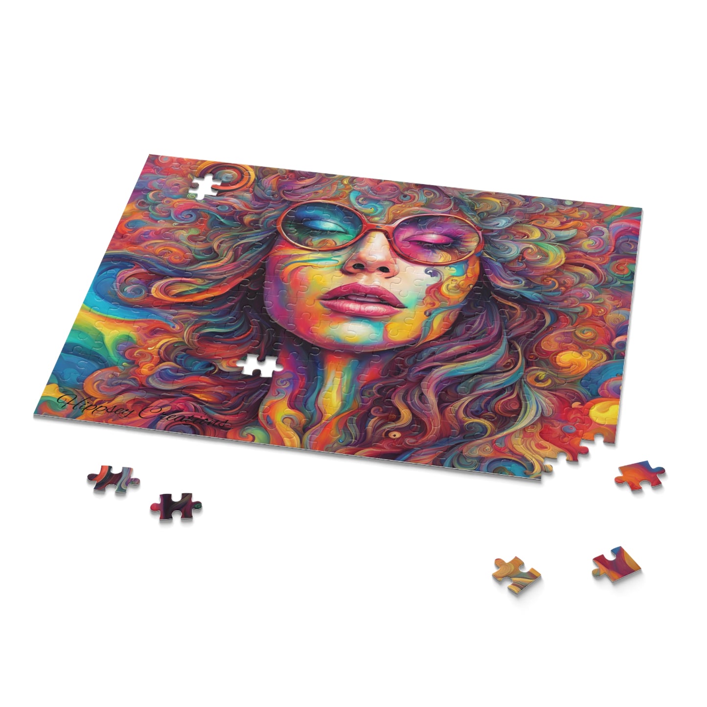 Psychedelic Palette Puzzle (120, 252, 500-Piece) - Hippsey Creations