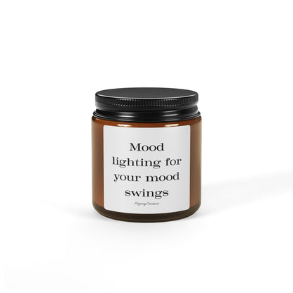 Mood Lighting Aromatherapy Soy Candle | 4oz & 9oz Amber Glass | Hippsey Creations