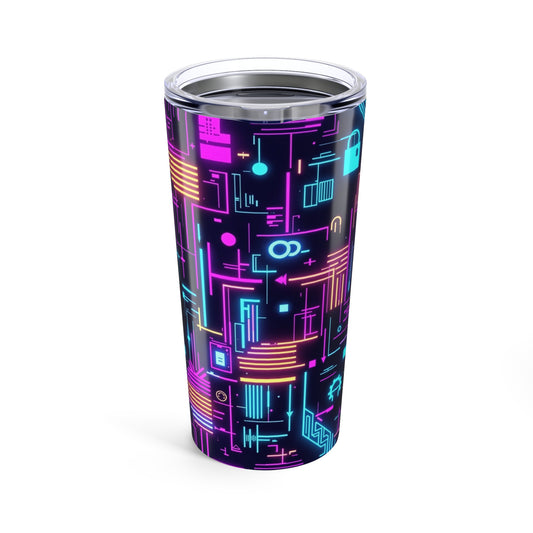 Neon Circuit Tumbler | 20oz Cyberpunk Tech | Hippsey Creations