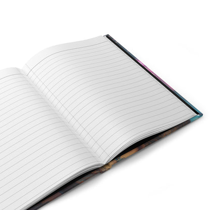 Neon Femme Fatale Journal – 5x8 Lined Pages, Cyberpunk Aesthetic Design